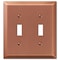 Amerelle Wall Plate, Number of Gangs: 2 gang Stamped Steel, Antique Finish, Copper 163TTAC - alternate 2